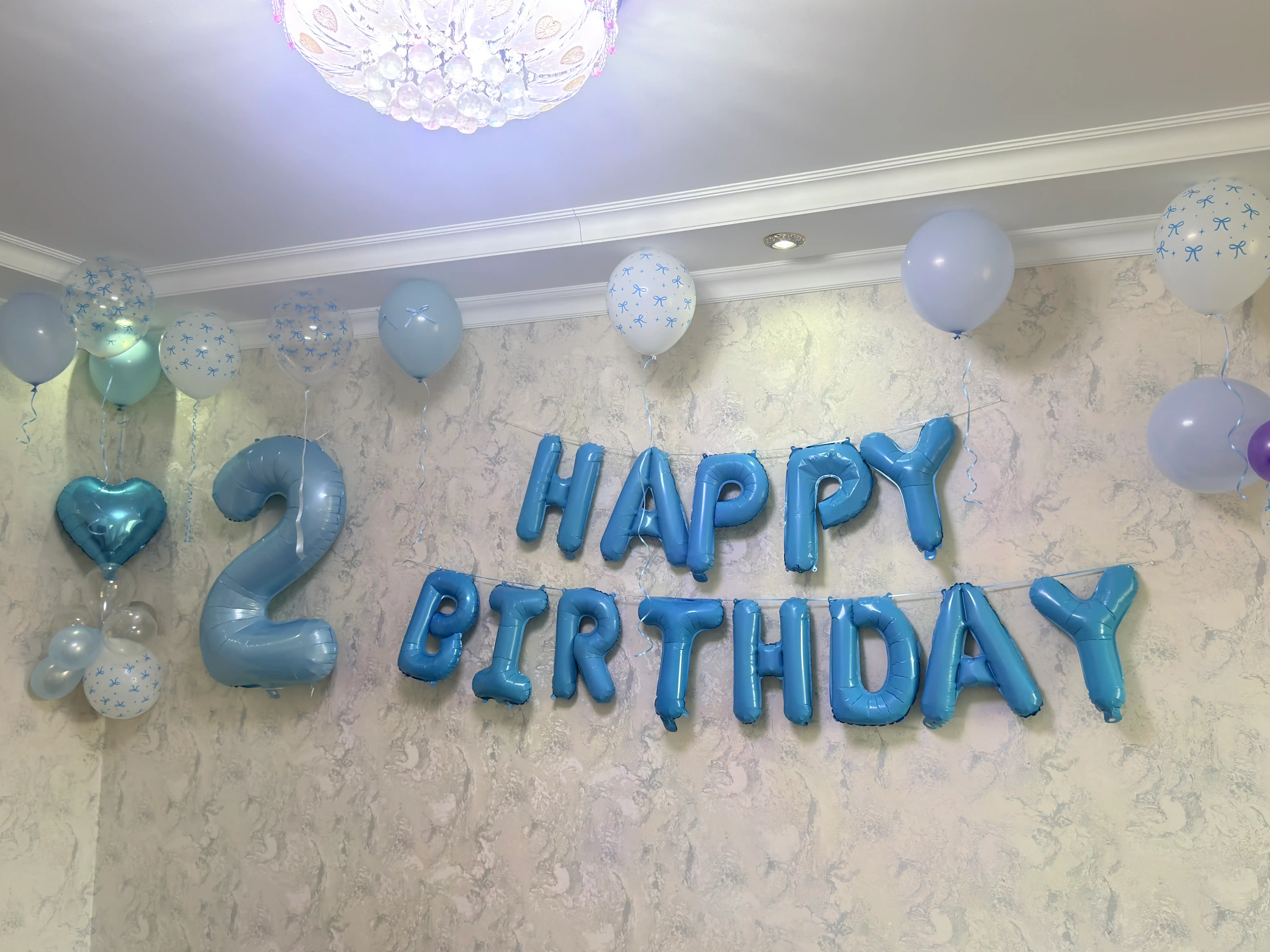 Tug‘ilgan kuningiz bilan, "Happy Birthday" harfli sharlar, fotozona uchun to‘plam