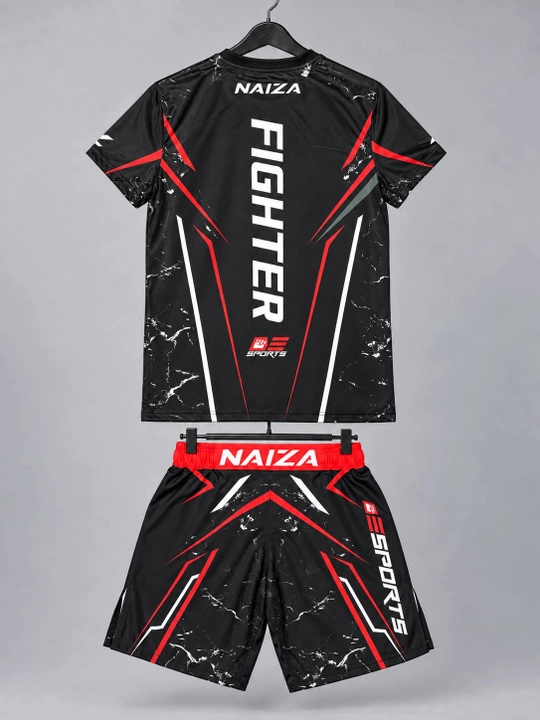 NAIZA sport to‘plami, futbolka va shortik MMA, fitnes va treninglar uchun