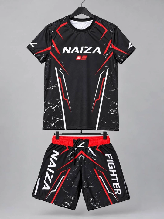NAIZA sport to‘plami, futbolka va shortik MMA, fitnes va treninglar uchun