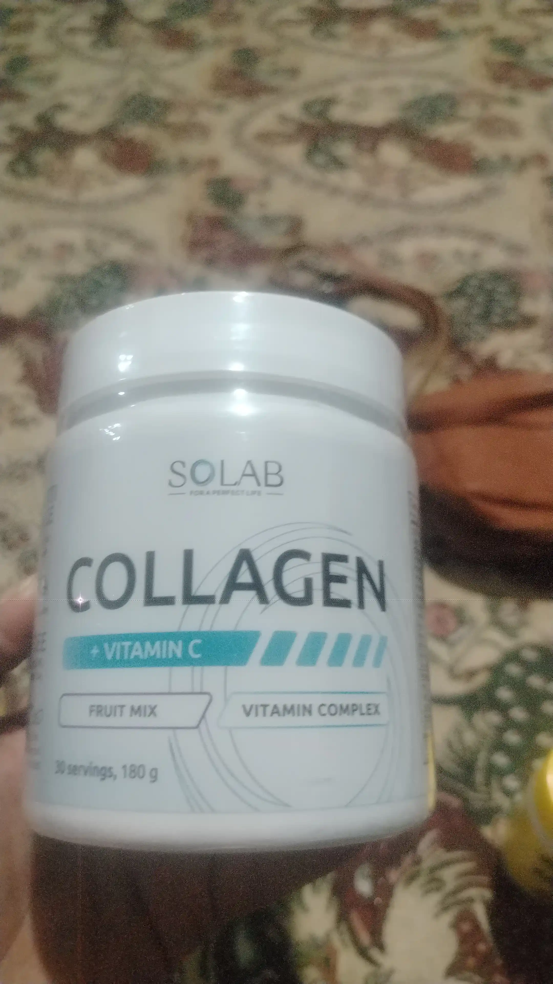 Kollagen + C vitamini, SOLAB, Mevali miks ta’mi, 180 g, 30 porsiya