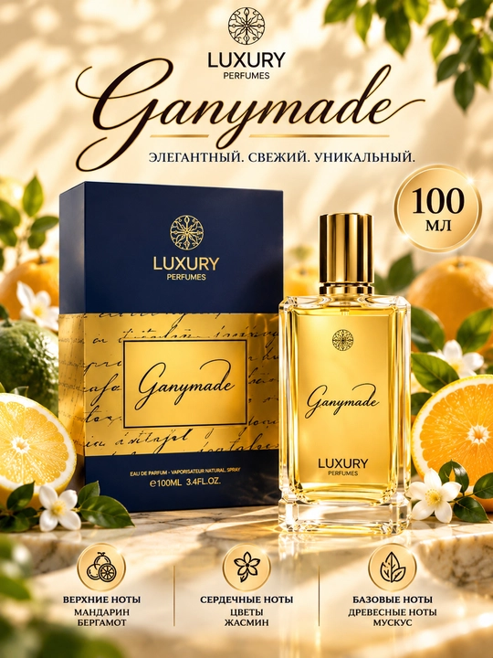 GANYMADE, LUXURY, Ayollar va erkaklar uchun hashamatli, elegant ifor, 100 ml - 