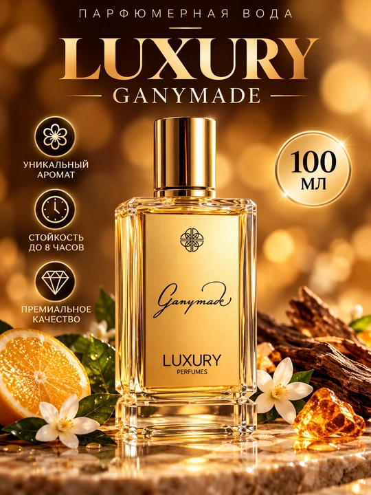 GANYMADE, LUXURY, Ayollar va erkaklar uchun hashamatli, elegant ifor, 100 ml