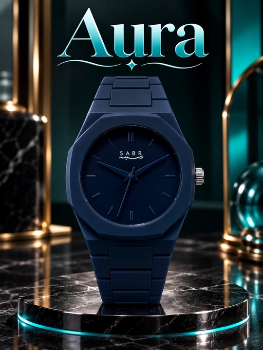 Мужские наручные часы Aura — классический дизайн, арабские цифры, кварцевый механизм - 
