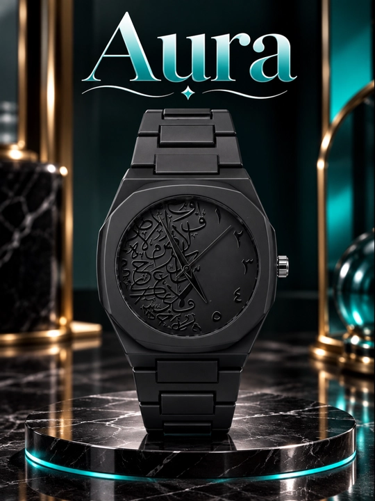 Мужские наручные часы Aura — классический дизайн, арабские цифры, кварцевый механизм - 