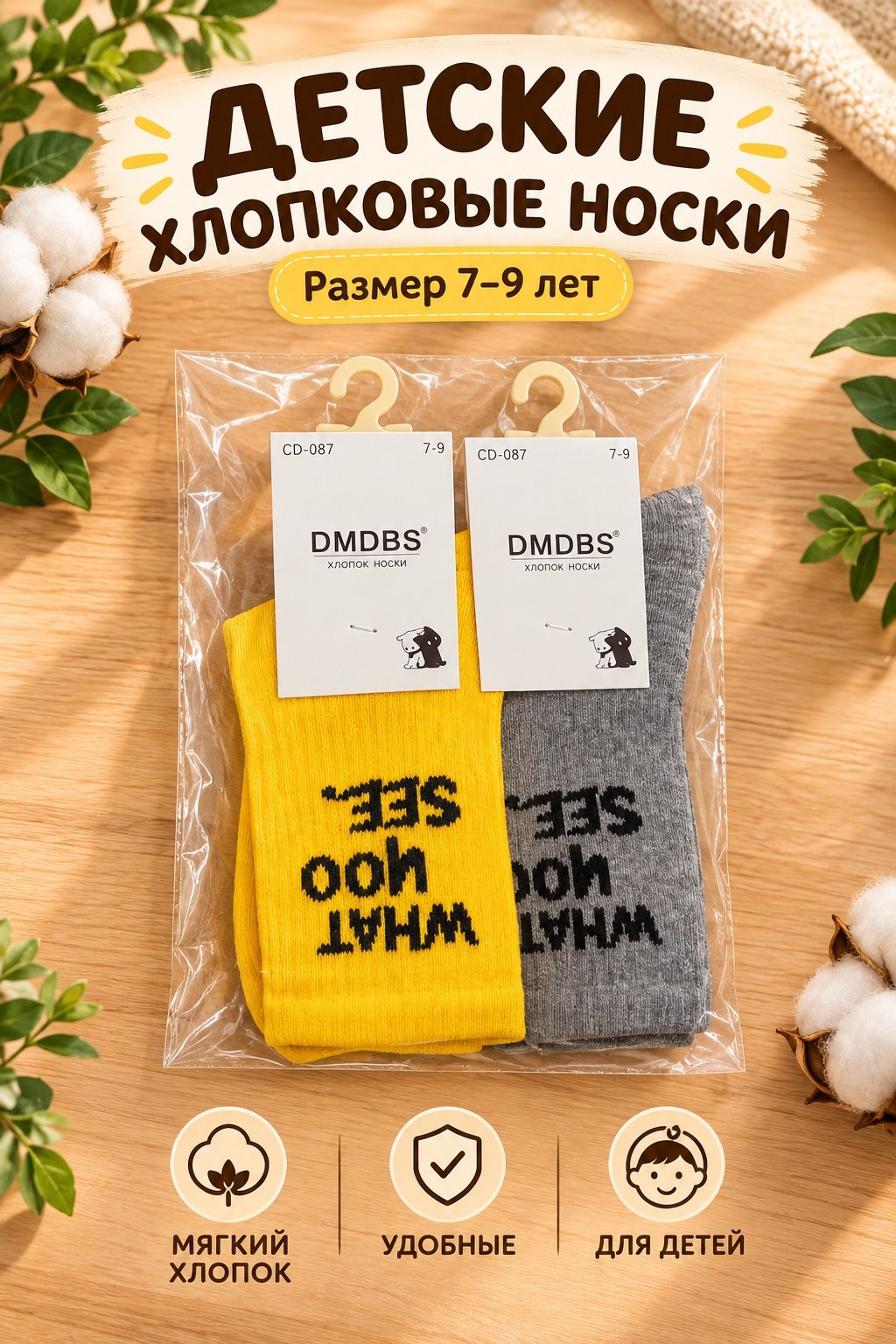 Bolalar uchun zamonaviy kundalik paypoqlar (7–9 yosh) - 