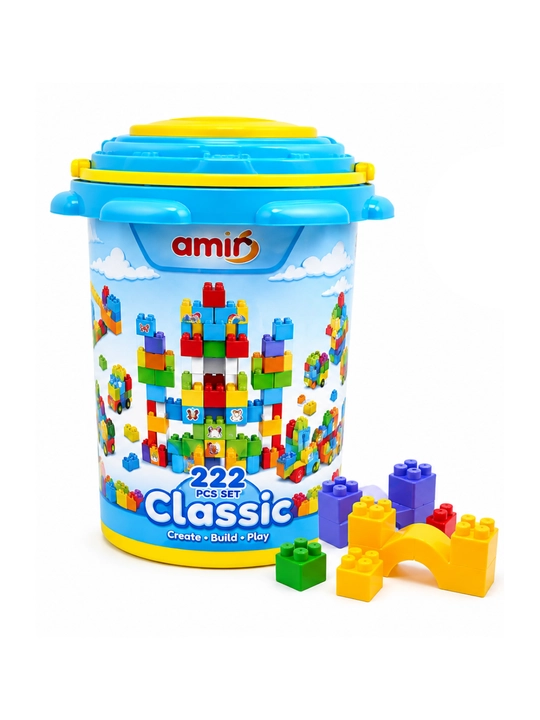 AMI Classic конструктор LEGO, 222 разноцветные детали, в ведёрке