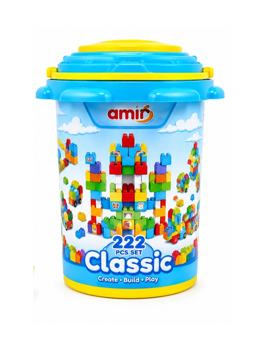 AMI Classic конструктор LEGO, 222 разноцветные детали, в ведёрке