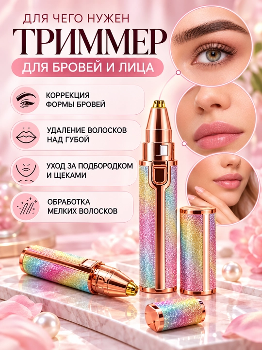 Blawless S-008 ayollar uchun 2v1 elektr trimmer va shaver, qosh va yuz tuklari tozalagichi