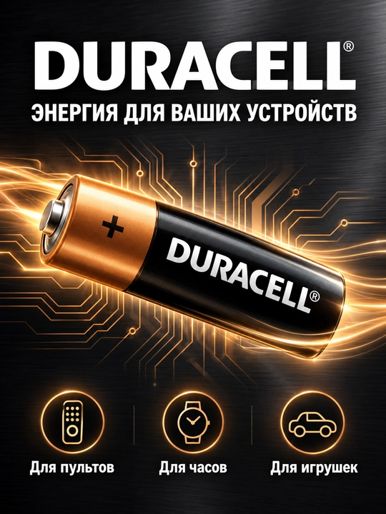 Duracell AAA LR03/MN2400 ishqoriy batareykalar, qadoqda 2 dona