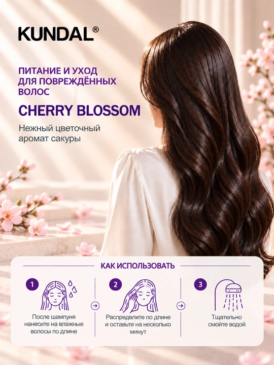 KUNDAL Кондиционер для волос Honey & Macadamia Protein Premium Treatment, 500 мл