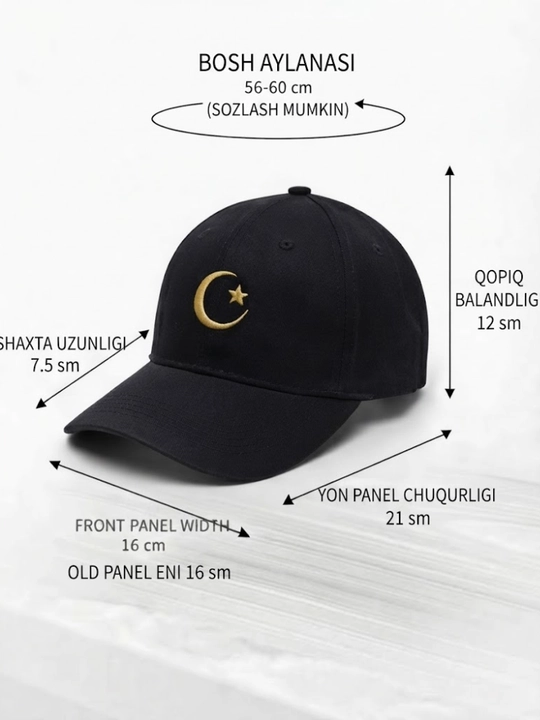 Kepka, ko‘cha uslubi, yengil va nafas oluvchi, unisex, bahor, yoz, kuz - 