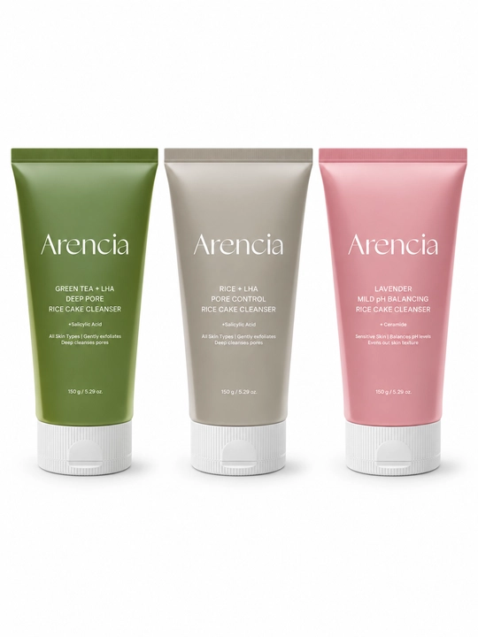 Очищающее средство Arencia Rice Cake Cleanser 150г (Green Tea | Rice | Lavender) - 