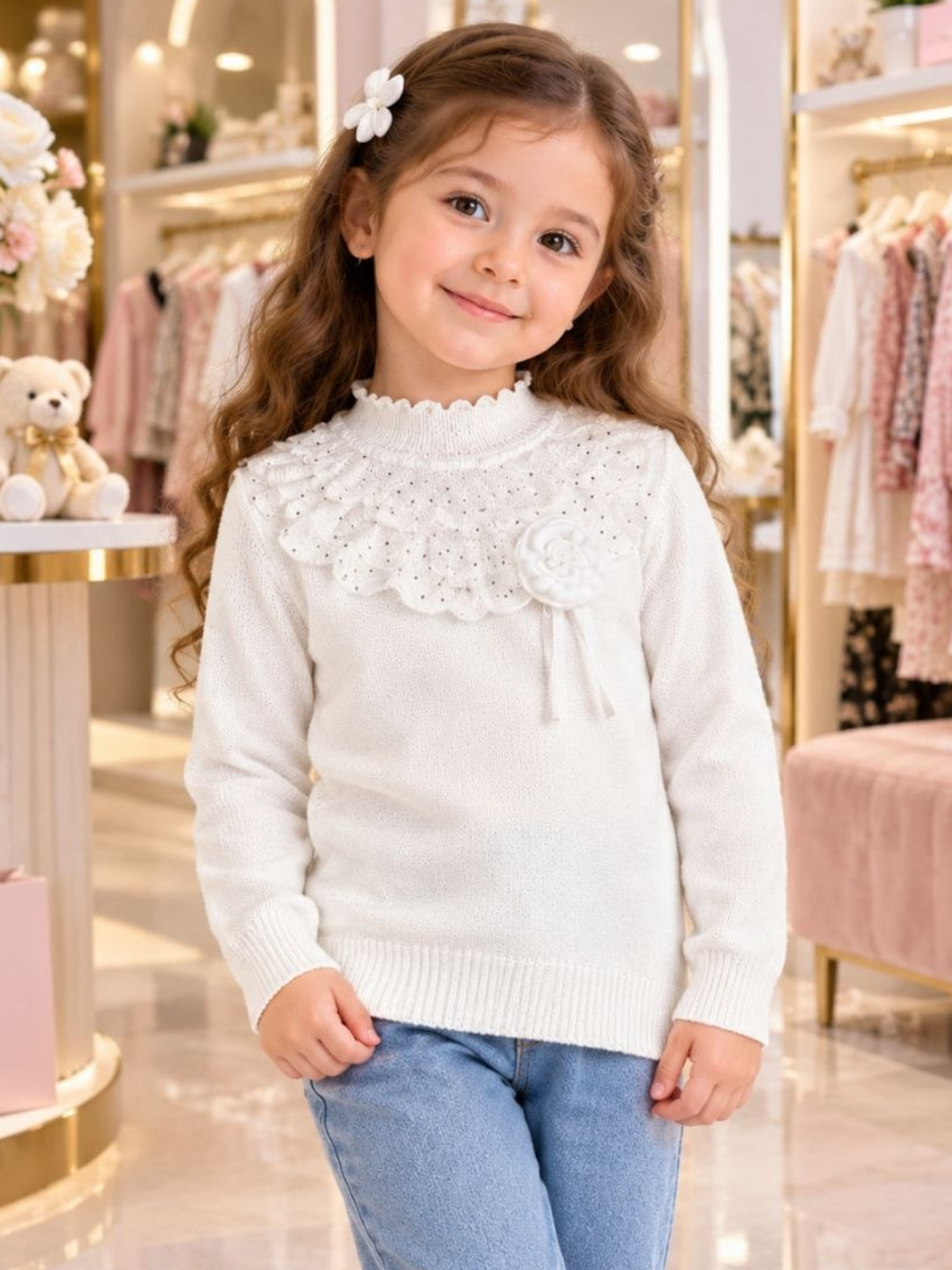 4-6yosh qizlar uchun jemperlar, Xitoy mahsuloti - 