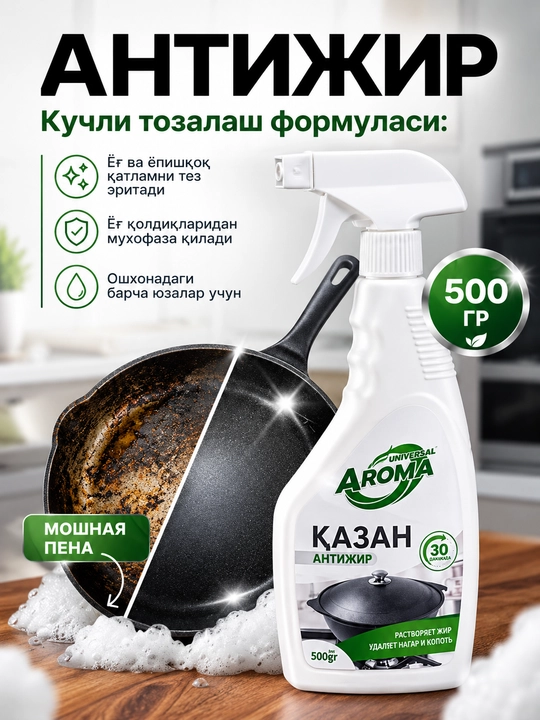 AROMA Universal Анти - жир, для плит, духовок, грилей - 