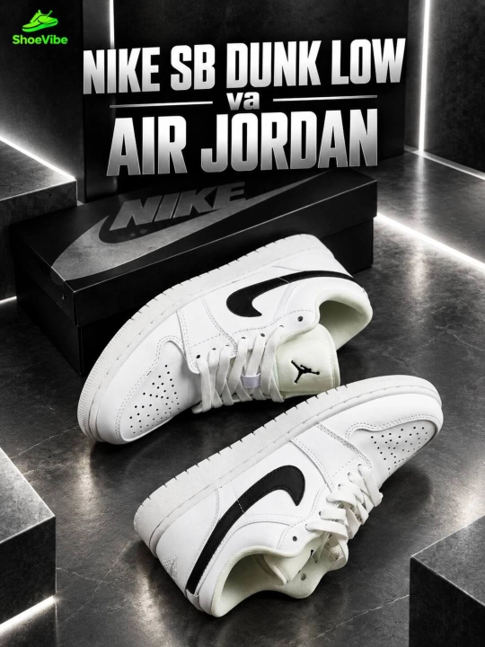 NIKE SB DUNK LOW va AIR JORDAN krossovkalari, 36-45 o‘lchamlarda, yoz va kuz uchun