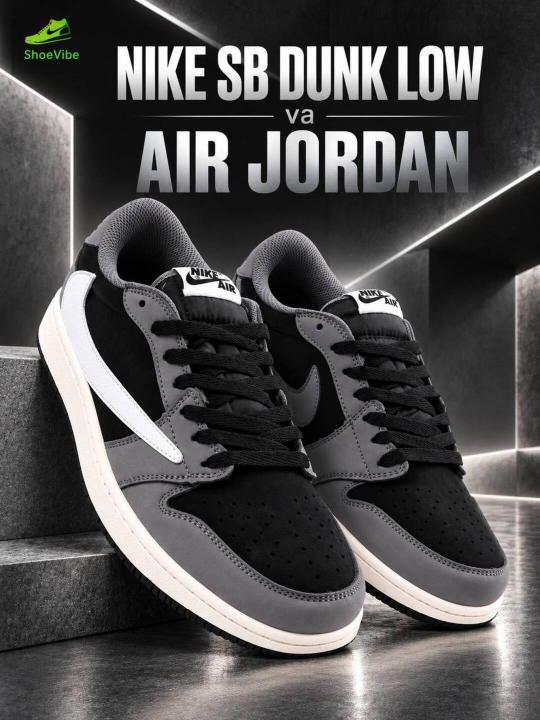 NIKE SB DUNK LOW va AIR JORDAN krossovkalari, 36-45 o‘lchamlarda, yoz va kuz uchun - 