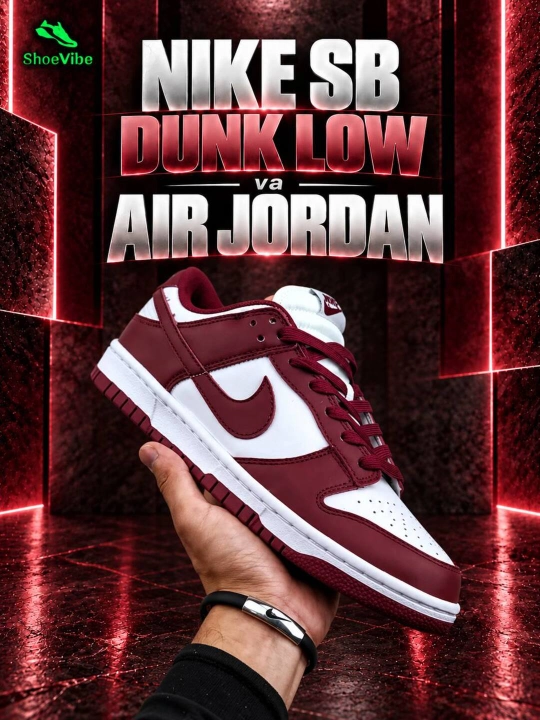 NIKE SB DUNK LOW va AIR JORDAN krossovkalari, 36-45 o‘lchamlarda, yoz va kuz uchun