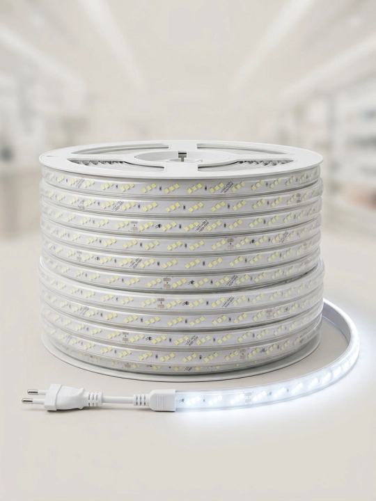4 metr Moslashuvchan LED lenta 220V, suv o'tkazmaydigan,ichki va tashqi yoritish uchun LED - 