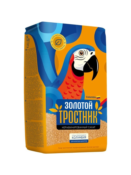 Shakar Золотой Тростник qayta ishlanmagan qamish, 900 g - 