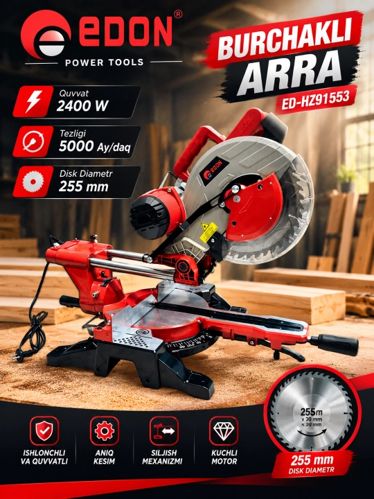 Burchakli arra EDON ED-HZ91553 2400 Wt - 