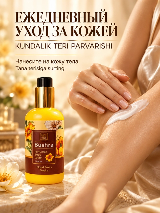 Лосьон для тела Bushra 250мл,парфюмированный увлажняющий, питательный,Floral Fruity Desire