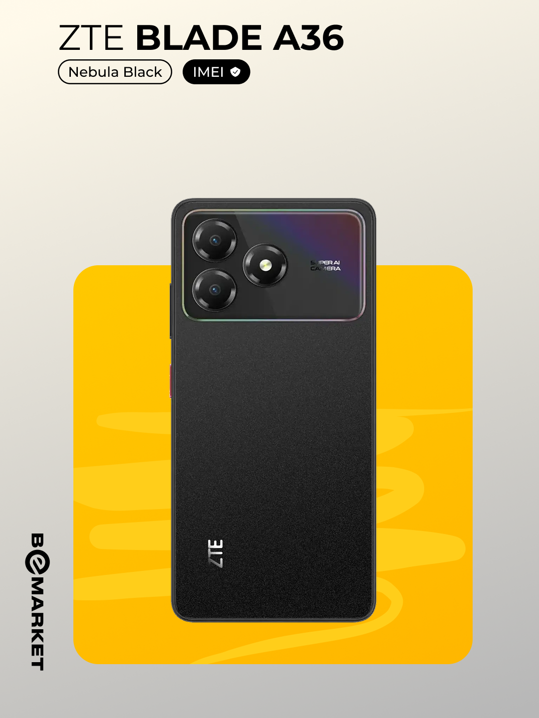 ZTE Blade A36, Nebula Black, 4/64 GB