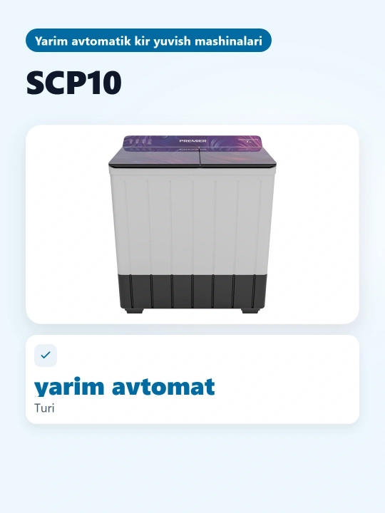 Yarim avtomatik kir yuvish mashinasi PRMWM07-SCP10