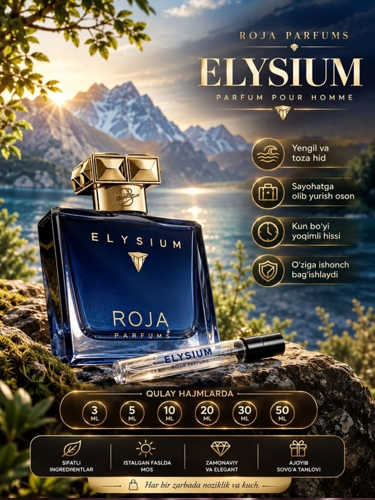 Roja Elysium — аромат свободы и совершенства. Премиальный мужской парфюм - 