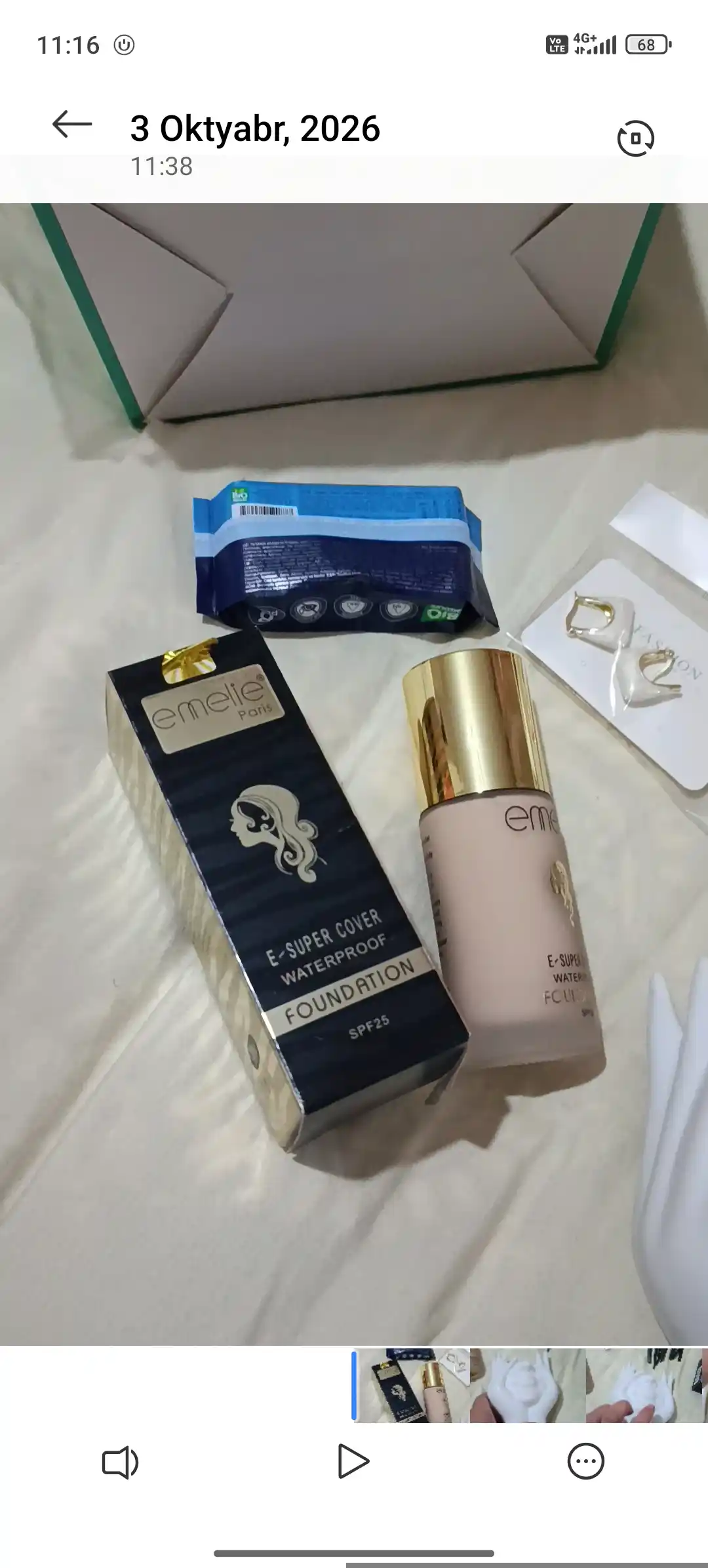 Tonal krem Emelie, SPF 25, namlovchi, mat ohang, 45 ml