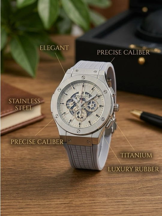 Hublot,erkaklar qol soati,xaqiqiy brend korinish,chidamli rezina remeshok