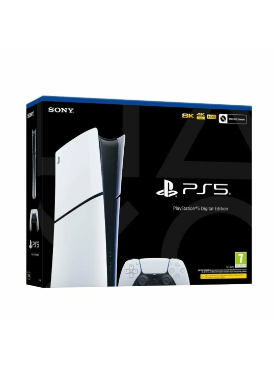 Sony PlayStation 5 Slim Digital 825gb uy konsoli,10+TOP o'yinlar kiritilgan 1/2/4 joystik
