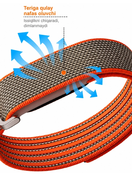 Google Fitbit uchun Alpine Loop neylon sport tasmasi, matoli bilaguzuk