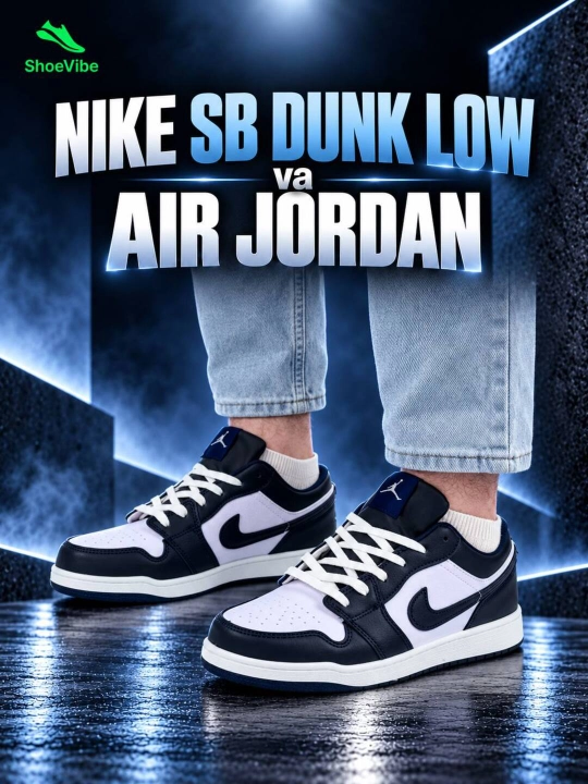 NIKE SB DUNK LOW va AIR JORDAN krossovkalari, 36-45 o‘lchamlarda, yoz va kuz uchun - 