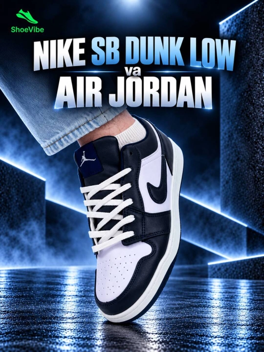 NIKE SB DUNK LOW va AIR JORDAN krossovkalari, 36-45 o‘lchamlarda, yoz va kuz uchun