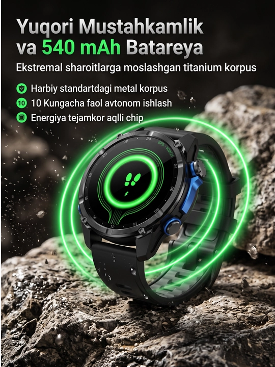 Aqlli smart soat | Smart Watch HD350 Pro 43 mm — GPS outdoor smart soat!