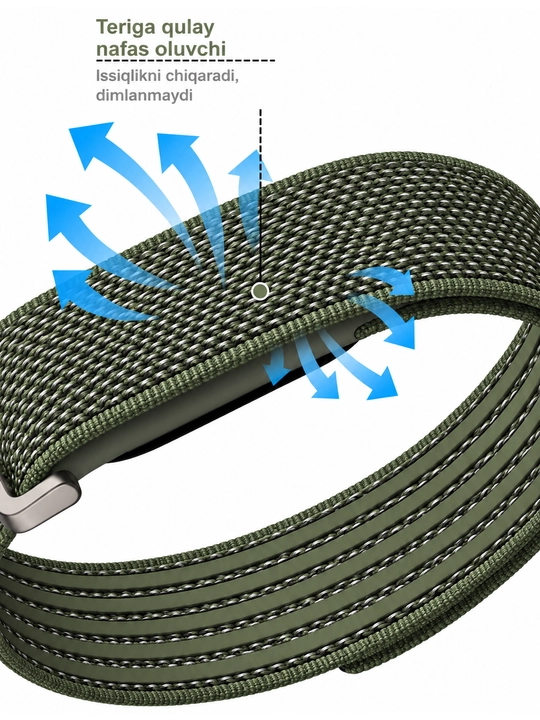 Google Fitbit uchun Alpine Loop neylon sport tasmasi, matoli bilaguzuk