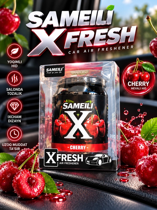 Avtomobil havo xushbo'ylantirgich, mashina aromatizatori, Cherry, Bubble Gum, Cool Ice hid - 