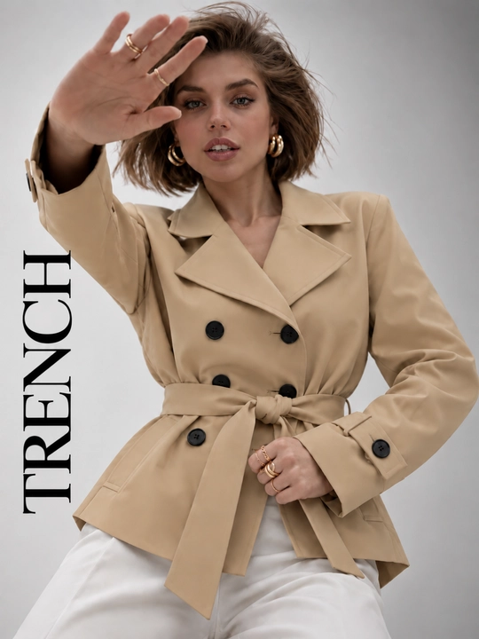 Тренч, плащ для женщин и девушек, короткий тренч, женские плащи