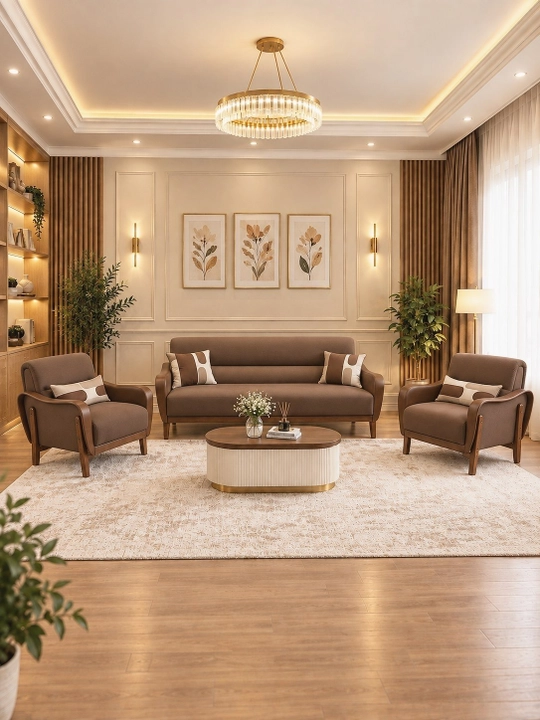 Yumshoq mebel to‘plami — 3 kishilik divan va 2 ta kreslo - 
