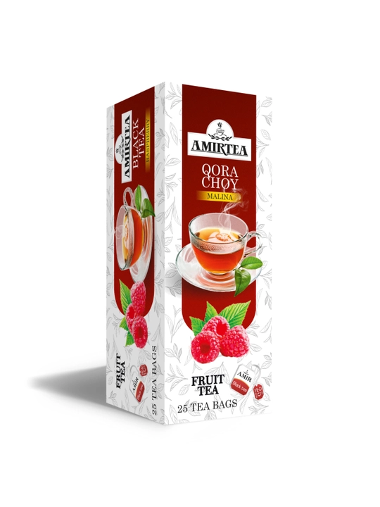 Qora choy “Malina” — 25 paketcha, 50 g - 