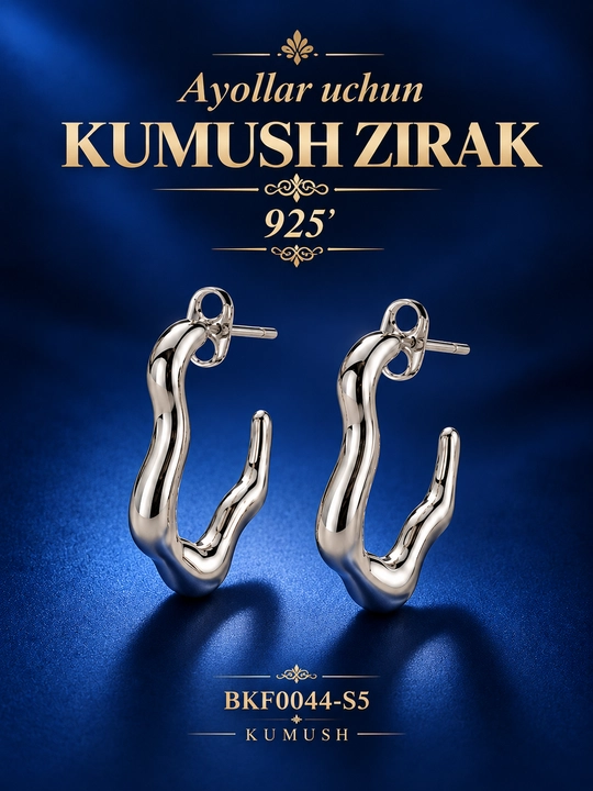 Ayollar uchun 925 probali kumush sirg‘alar — nafis va zamonaviy bezak - 