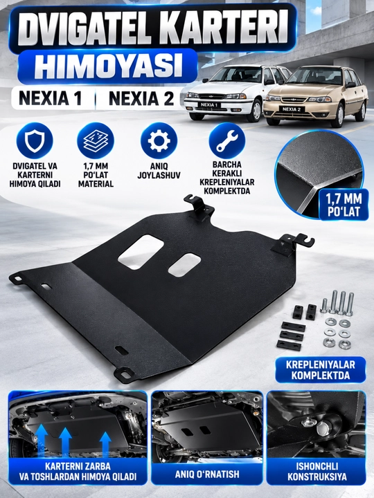 Chevrolet/Daewoo Nexia 1/2 uchun karter himoyasi - 
