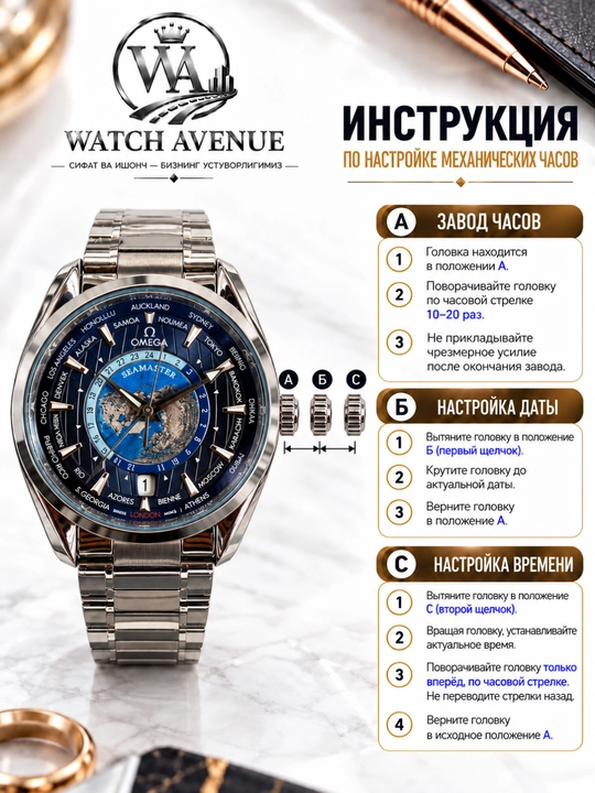 Omega Seamaster Aqua Terra — мужские автоматические наручные часы