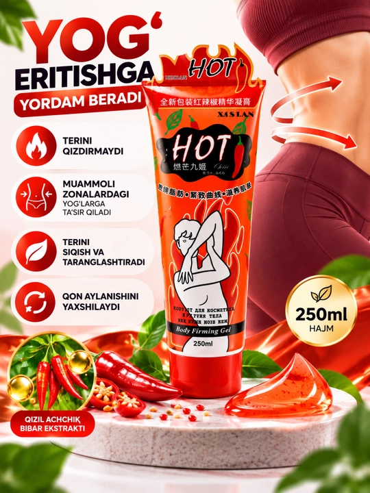 Sellulitga qarshi Hot Gel, 250 ml - 