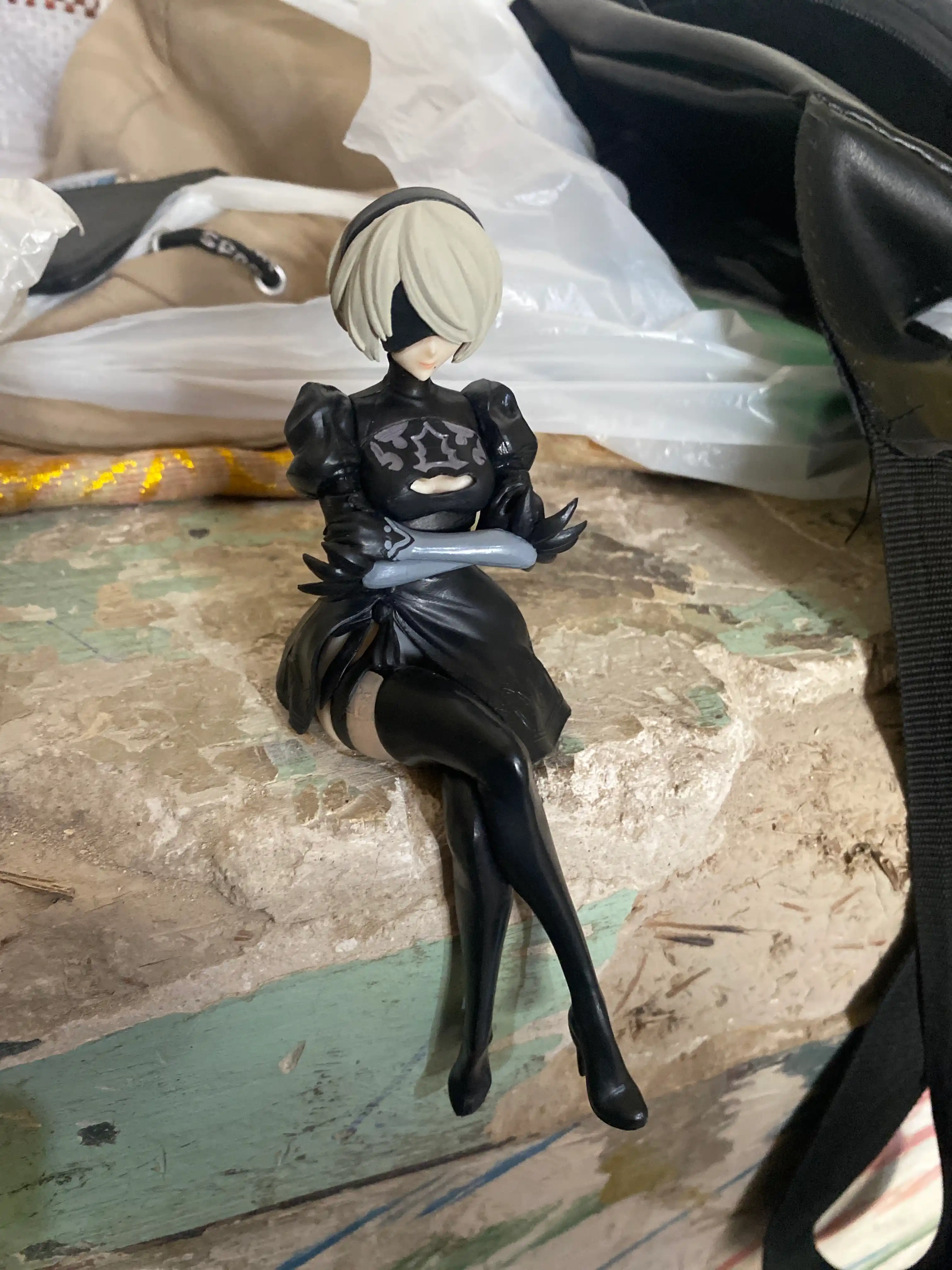 Аниме фигурка, черная Nier Automata 2B Йорха, для декорации и коллекционирования