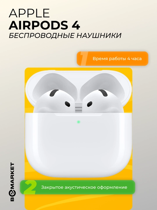 Беспроводные наушники Apple AirPods 4 - 