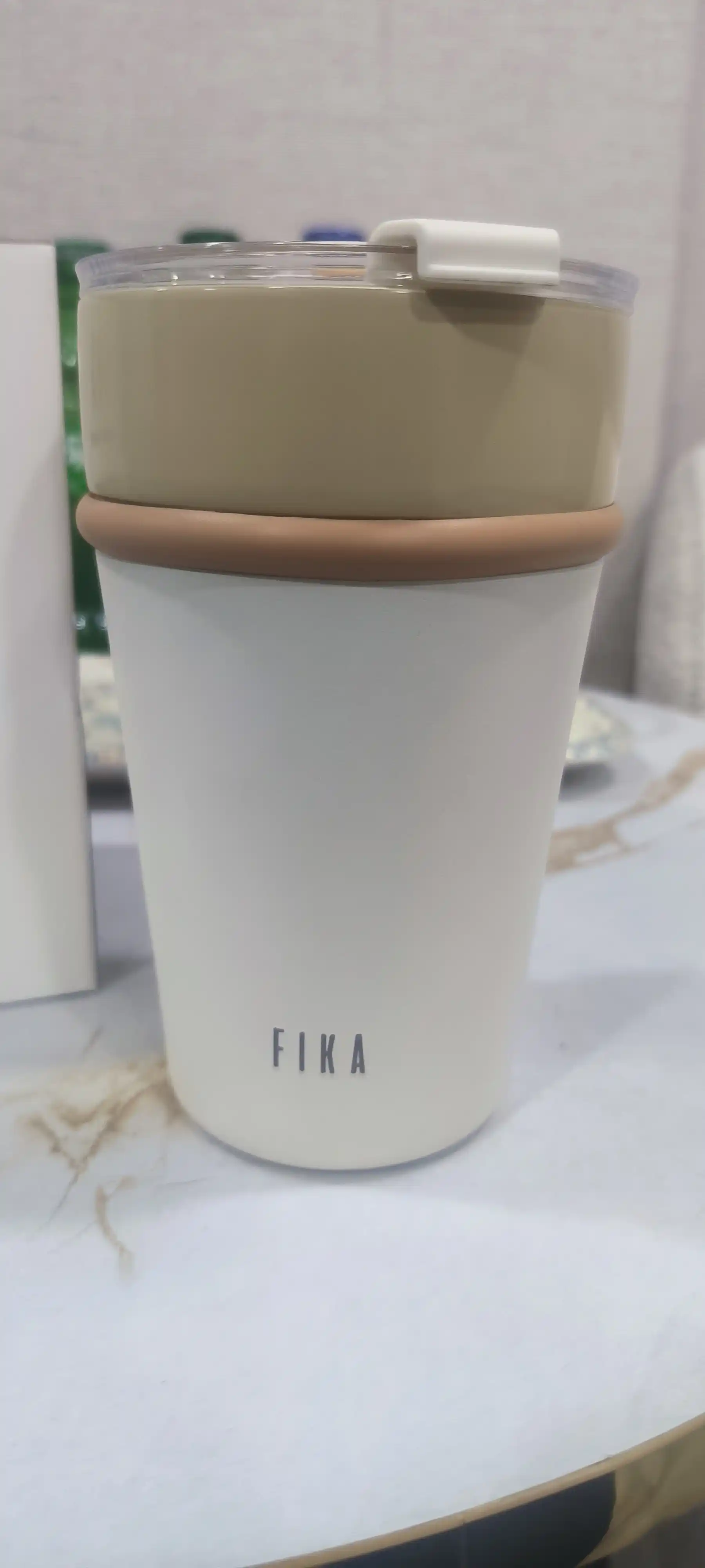 Termos stakan, FIKA termokrujka, 355-591 ml termos, termo krujka, zanglamayidgan metall