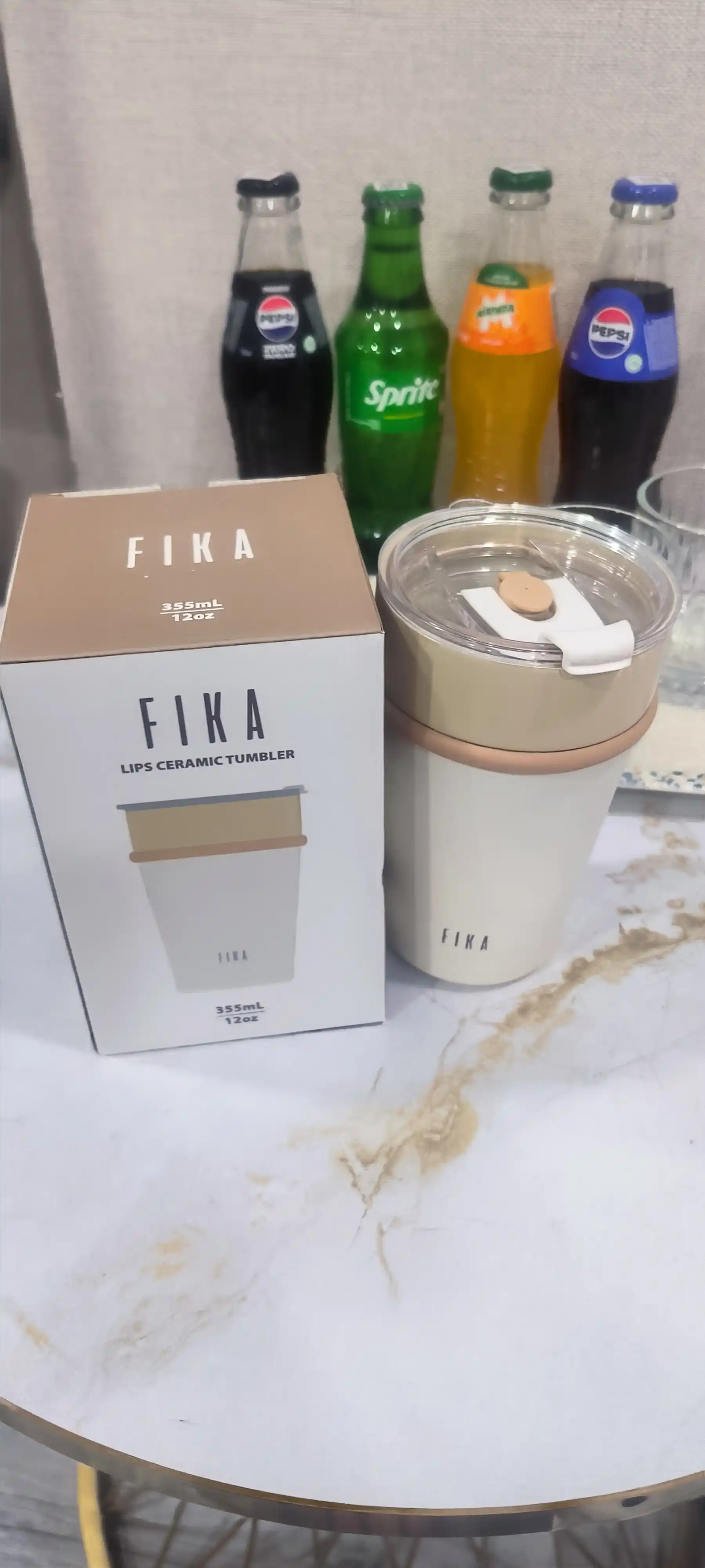 Termos stakan, FIKA termokrujka, 355-591 ml termos, termo krujka, zanglamayidgan metall