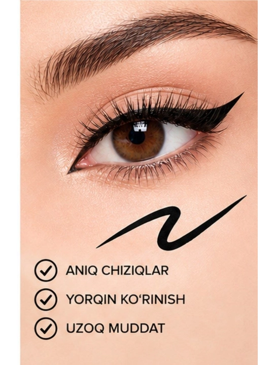 Sky High Suvga chidamli podvodka — ko‘z uchun qora eyeliner, uzoq saqlanuvchi  