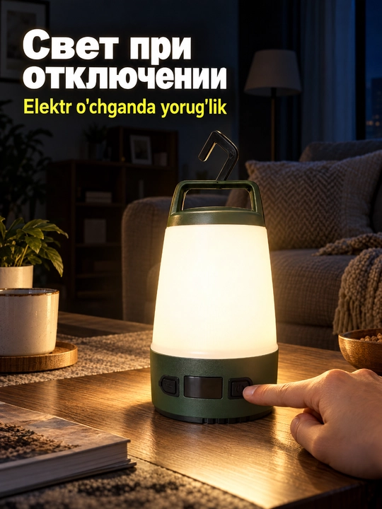 Ko'p funktsiyali lager chiroq YES-661 LED 50W, Type-C, olinadigan batareya - 